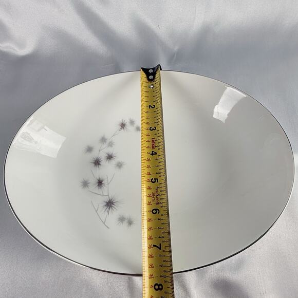 Vtg Starburst Oval Serving Platter and Bowl Creative Fine China 1014 Platinum - Picture 10 of 13